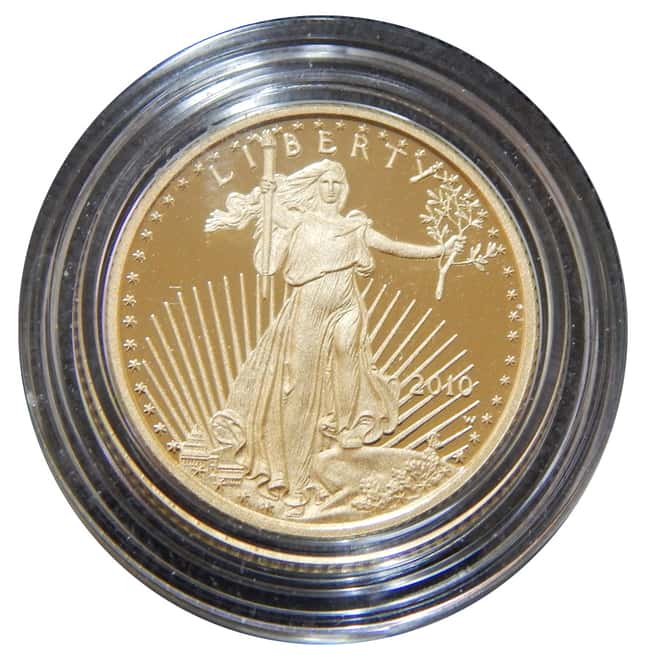 2010 W 1/4 oz $10 Proof Gold Eagle (w/Box & COA) 