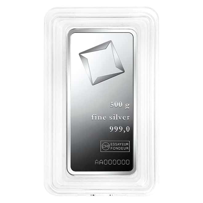1/2 kilo Silver Bar - Valcambi Suisse .999 Fine (w/Assay)