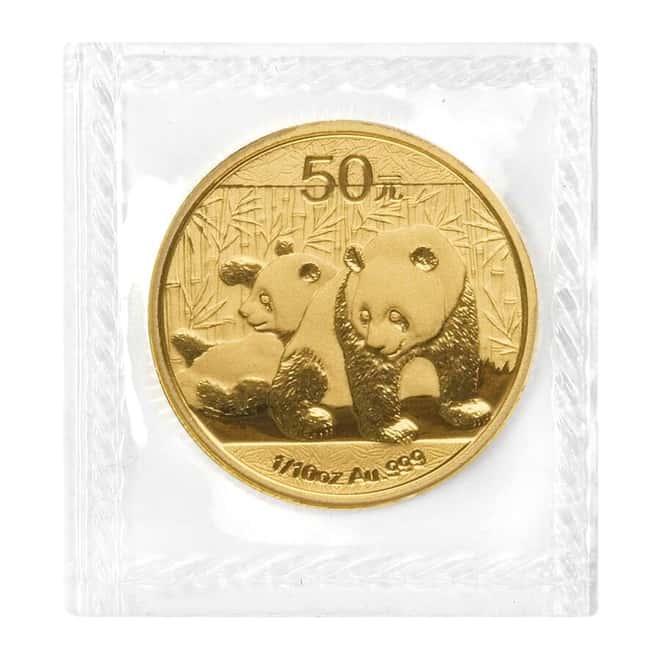 2010 1/10 oz Chinese Gold Panda 50 Yuan Coin .999 Fine BU (Sealed)
