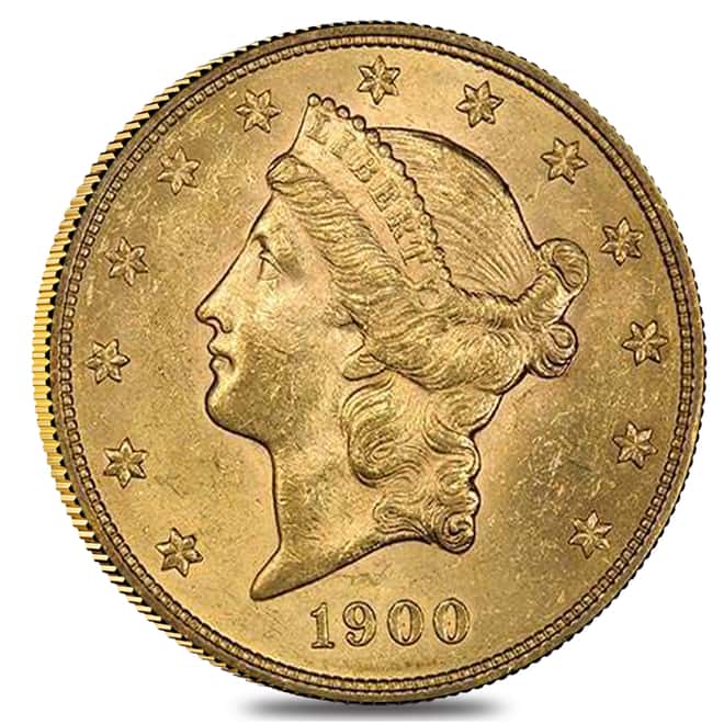 1900 $20 Liberty Head Double Eagle Gold Coin NGC MS 62