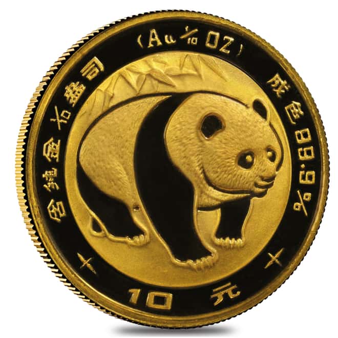 1983 1/10 oz China Gold Panda 10 Yuan NGC UNC Details