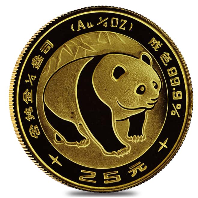 1983 1/4 oz Chinese Gold Panda 25 Yuan NGC MS 69