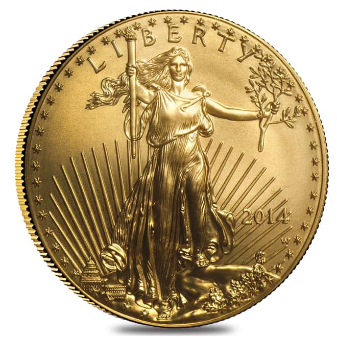2014 W 1 oz Burnished $50 Gold American Eagle NGC MS 70 