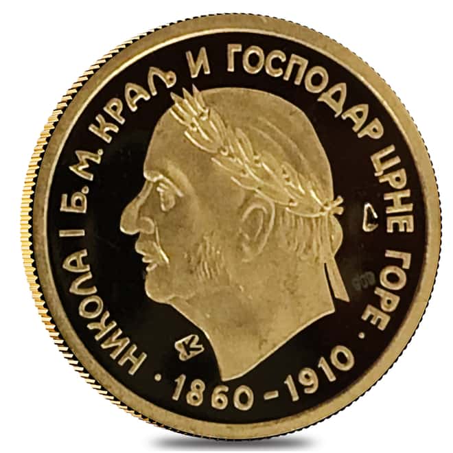 1989 Montenegro 10 Perpera Gold Proof Coin AGW .0974 (Restrike)
