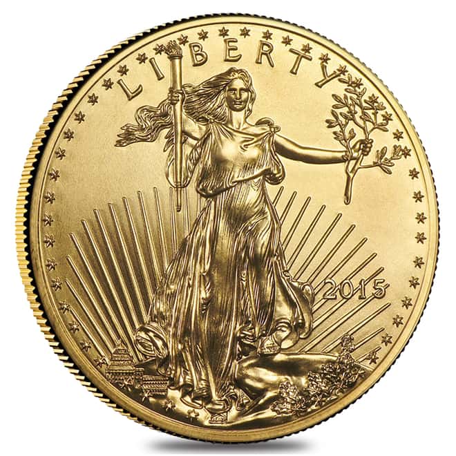 2015 1/10 oz $5 Gold American Eagle NGC MS 69 First Releases Wide Reeds