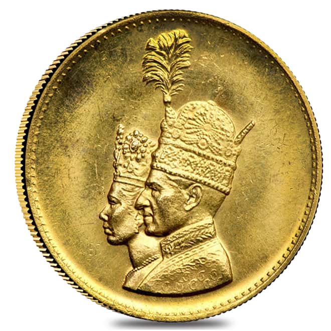 1967 (SH 1346) Mohammad Reza Pahlavi Coronation Gold Medal Scruffy AGW .3038 oz