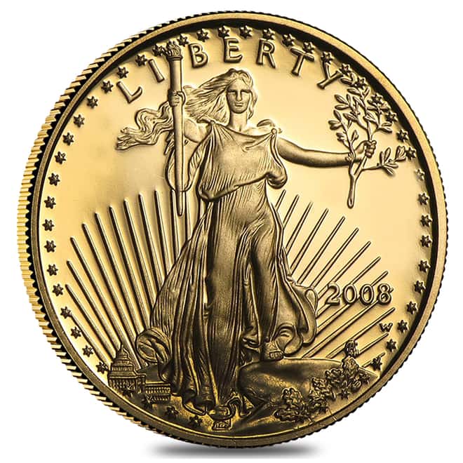 2008 W 1/10 oz $5 Proof Gold American Eagle NGC PF 69 UCAM