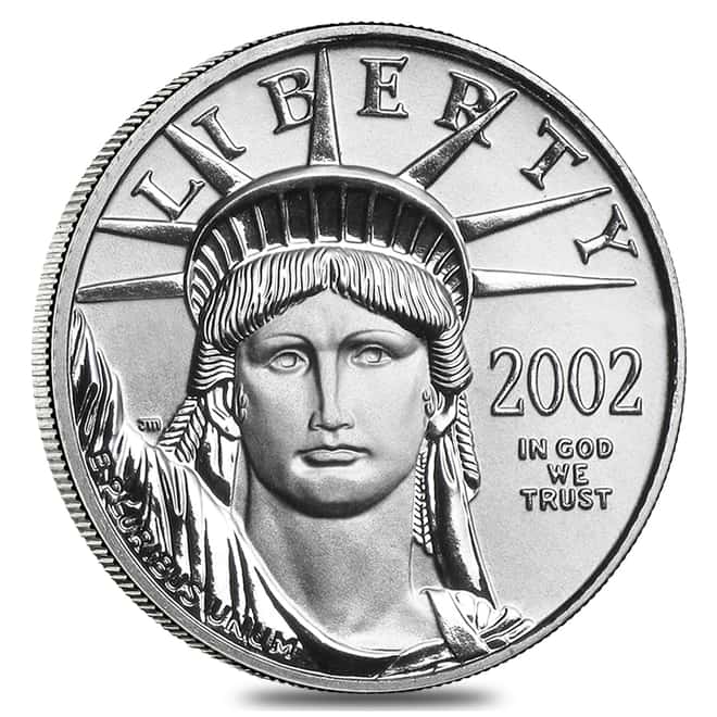 2002 1/10 oz $10 Platinum American Eagle PCGS MS 69
