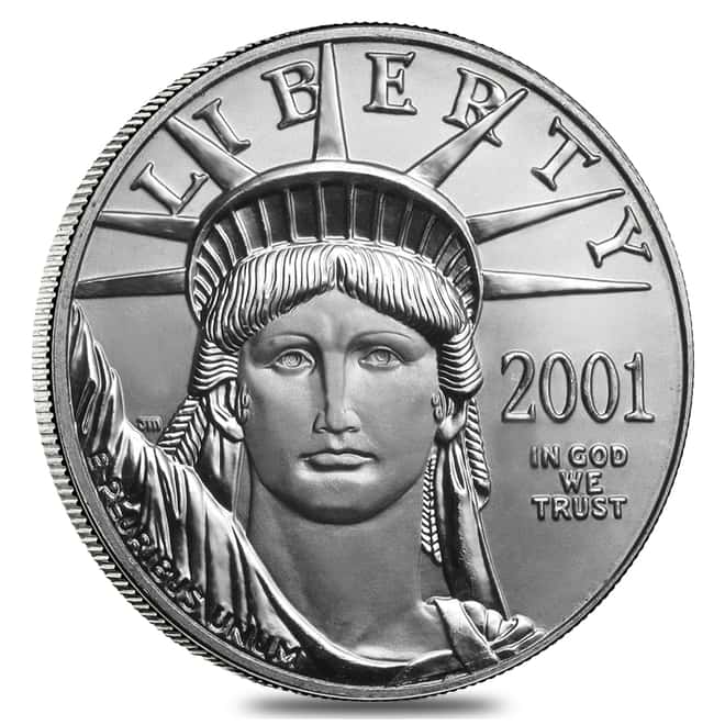 2001 1/10 oz $10 Platinum American Eagle NGC MS 70