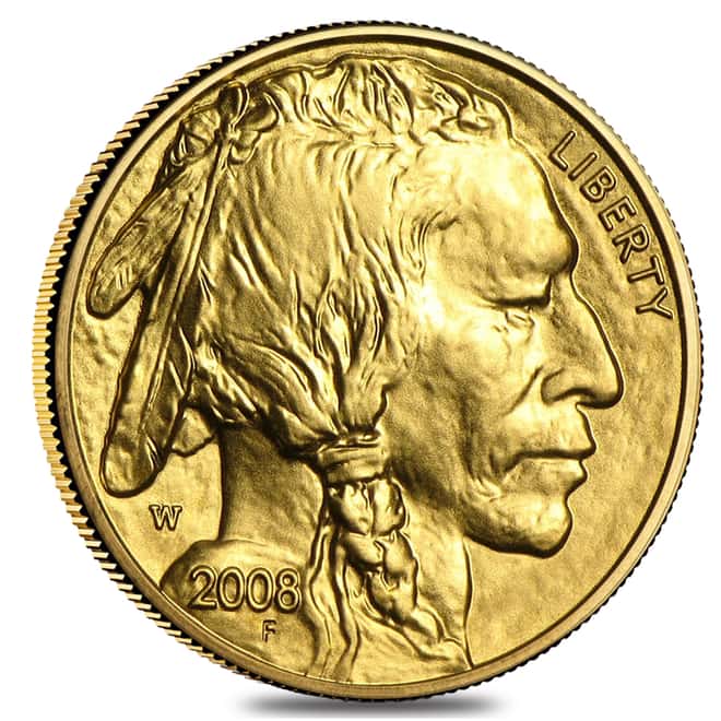 2008 W 1/10 oz $5 Gold Buffalo NGC MS 69