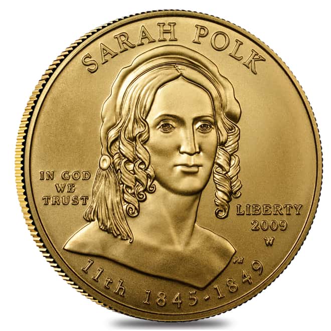 2009 W 1/2 oz $10 First Spouse - Sarah Polk Gold Coin NGC MS 70