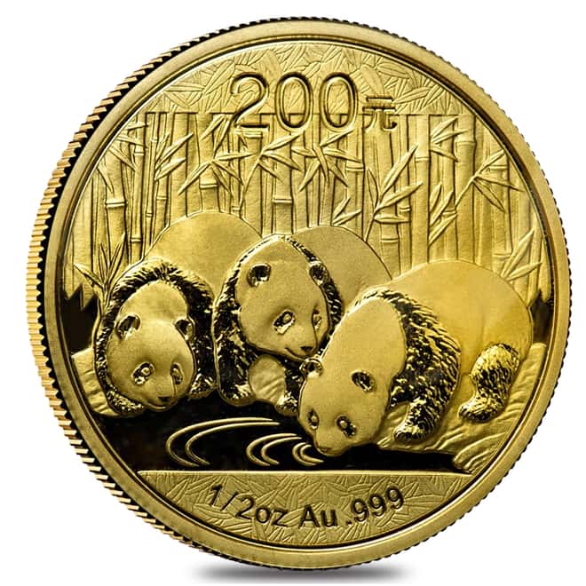 2013 1/2 oz Chinese Gold Panda 200 Yuan BU (Sealed)