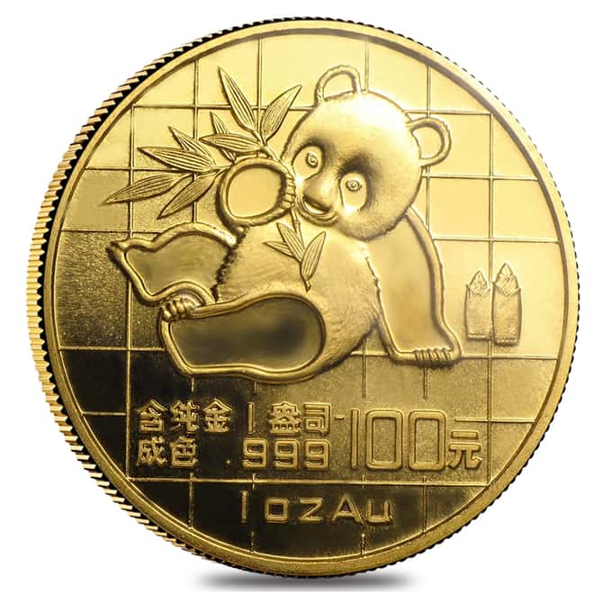 1989 1 oz Chinese Gold Panda 100 Yuan Small Date BU (Sealed)