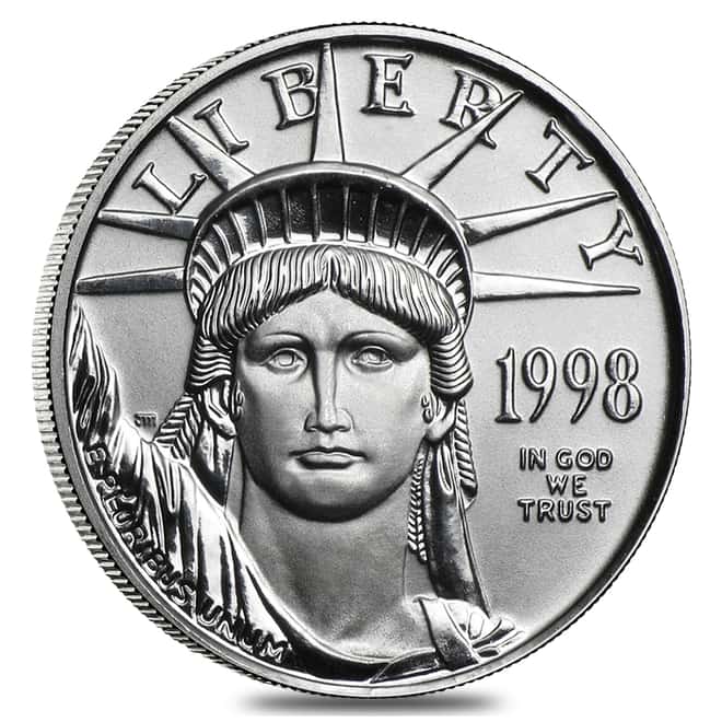 1998 1/10 oz $10 Platinum American Eagle PCGS MS 69