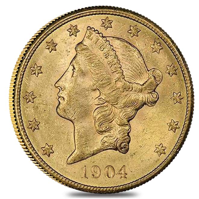 1904 S $20 Liberty Head Double Eagle Gold Coin NGC MS 60