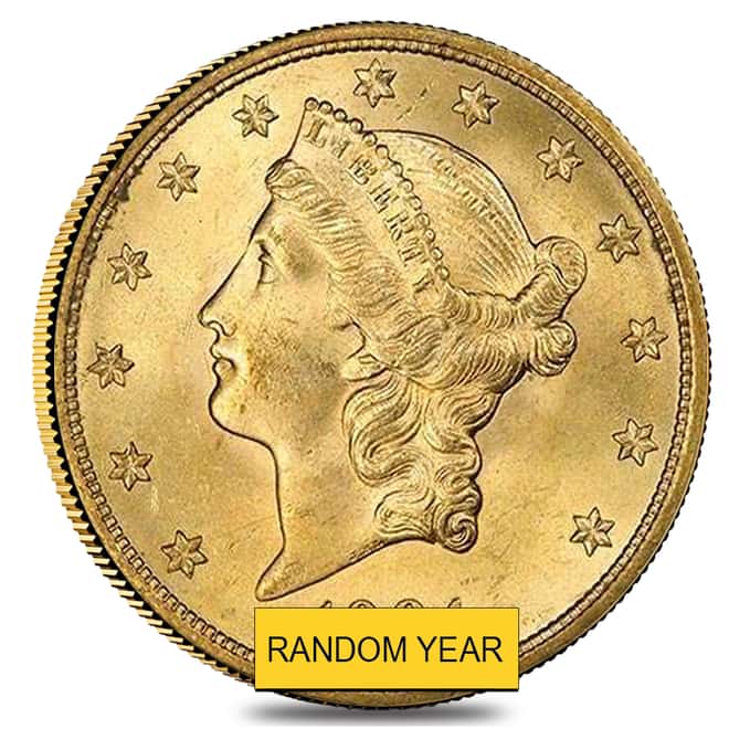 $20 Gold Double Eagle Liberty Head PCGS MS 65 (Random Year)