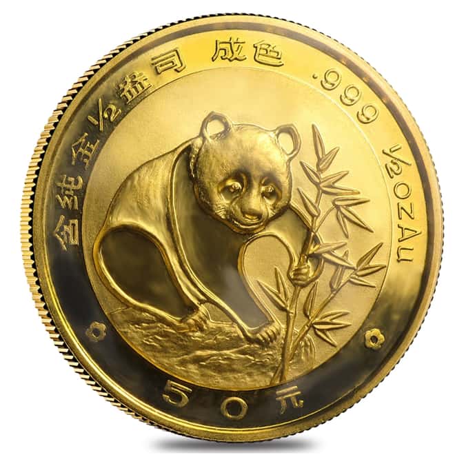 1988 1/2 oz Chinese Gold Panda 50 Yuan BU (Sealed)