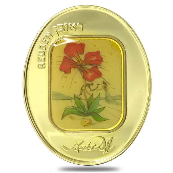 12 oz Gold Salvador Dali 12 Tribes of Israel 12 - Medal Set (w/Box & COA)