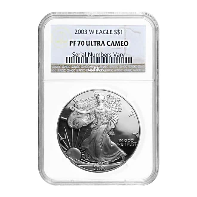 2003 W 1 oz Silver American Eagle NGC PF 70 UCAM