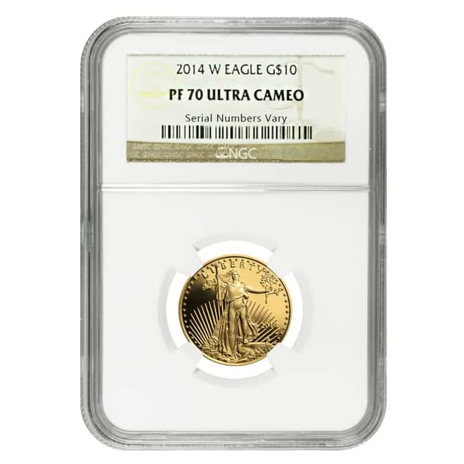 2014 W 1/4 oz $10 Proof Gold American Eagle NGC PF 70 UCAM