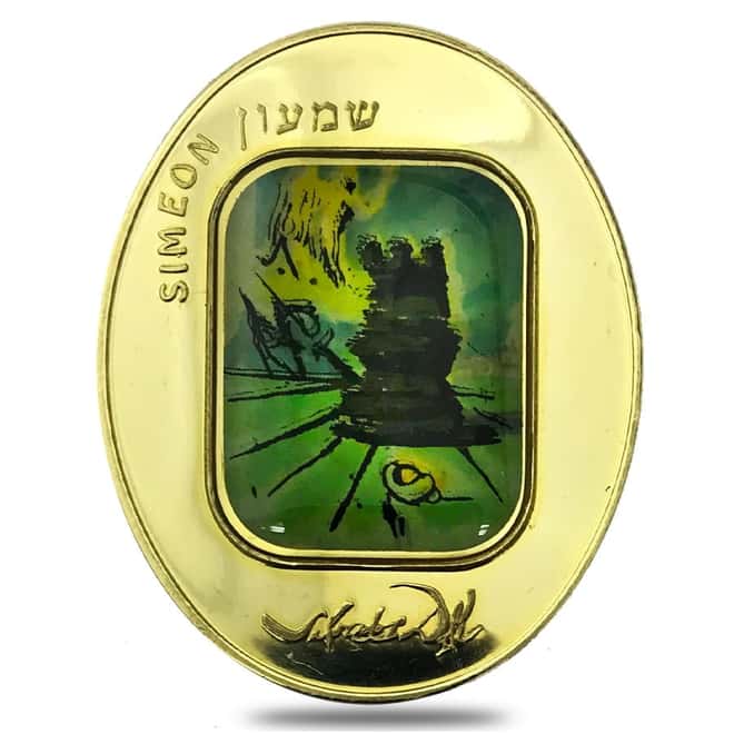 12 oz Gold Salvador Dali 12 Tribes of Israel 12 - Medal Set (w/Box & COA)