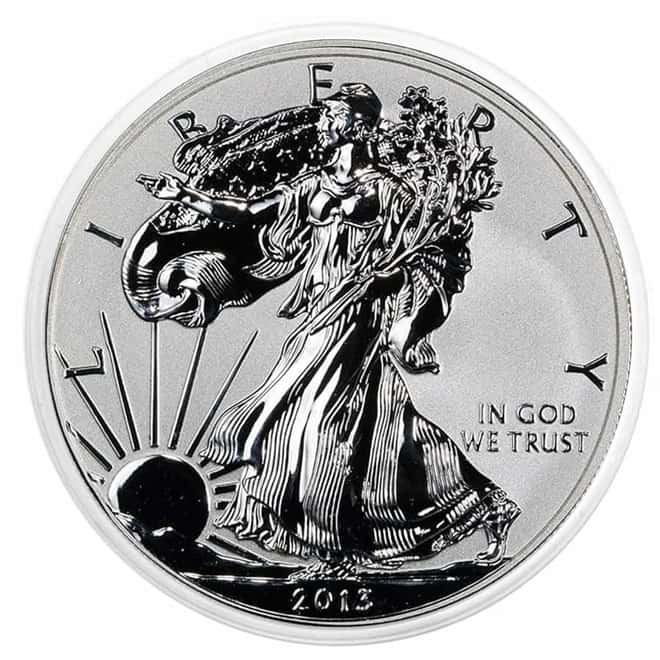 2013-W 1 oz Reverse Proof Silver American Eagle $1 Coin (in Cap)