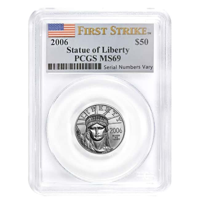 2006 1/2 oz $50 Platinum American Eagle PCGS MS 69 First Strike