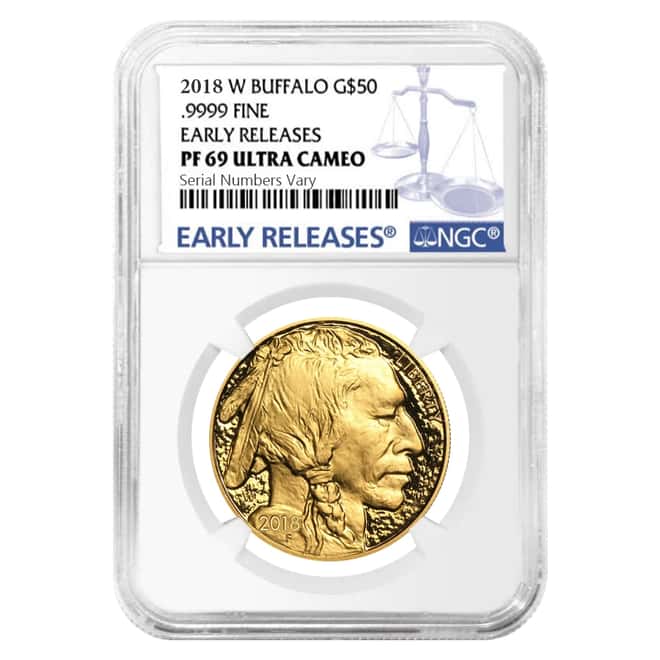 2018-W 1 oz $50 Proof Gold American Buffalo NGC PF 69 Early Releases