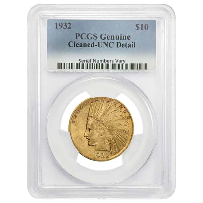 1932 $10 Indian Head Gold Eagle PCGS UNC Detail 