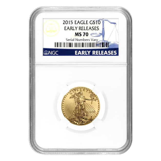 2015 1/4 oz $10 Gold American Eagle NGC MS 70 Early Releases
