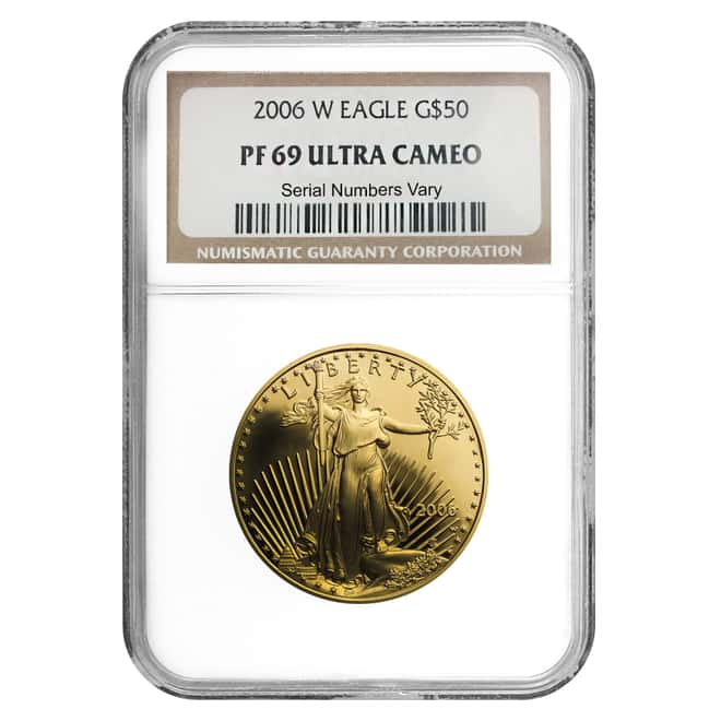 2006 W 1 oz $50 Proof Gold American Eagle NGC PF 69 UCAM