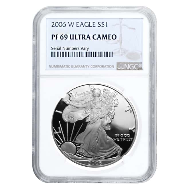 2006 W 1 oz Silver American Eagle $1 Coin NGC PF 69 UCAM