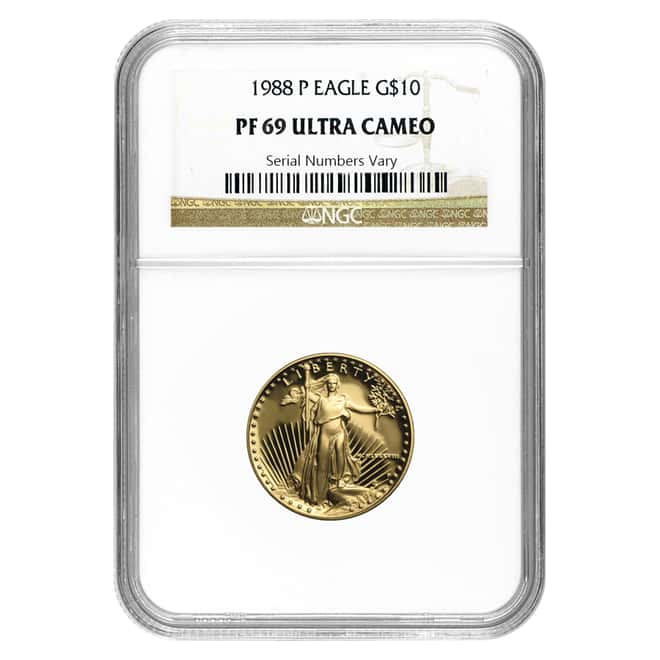 1988 P 1/4 oz $10 Proof Gold American Eagle NGC PF 69 UCAM