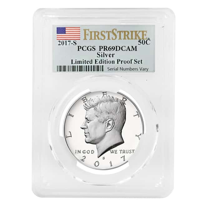 2017 S Proof Silver Kennedy Half Dollar Limited Edition PCGS PF 69 FS