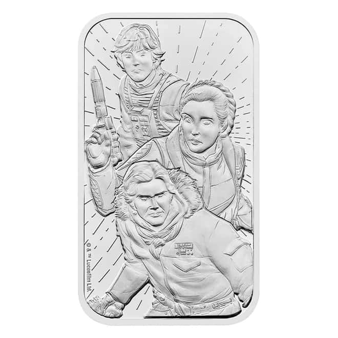 1 oz Royal Mint Star Wars Light Side Silver Bar .9999 Fine (Sealed)