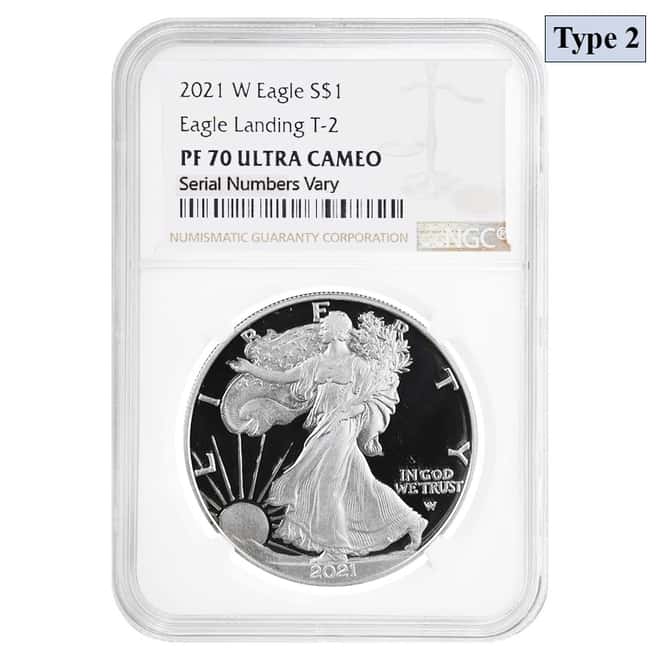 2021-W 1 oz Proof Silver American Eagle Type 2 NGC PF 70 UCAM