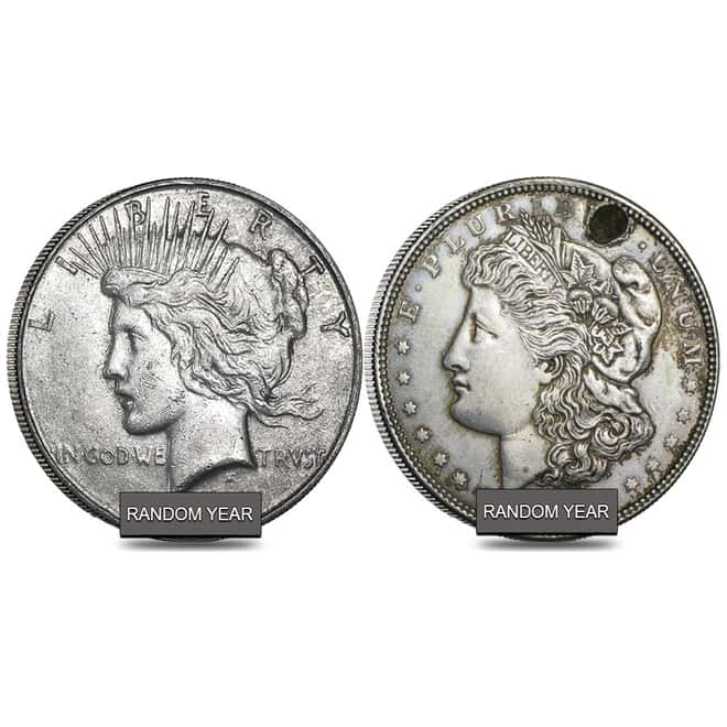 1878-1935 Silver Morgan/Peace Dollar Below Cull (Random Year)