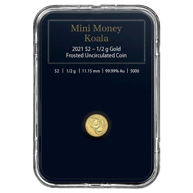 2021 1/2 gram Gold Mini Koala Coin Royal Australian Mint .9999 Fine (In Assay)