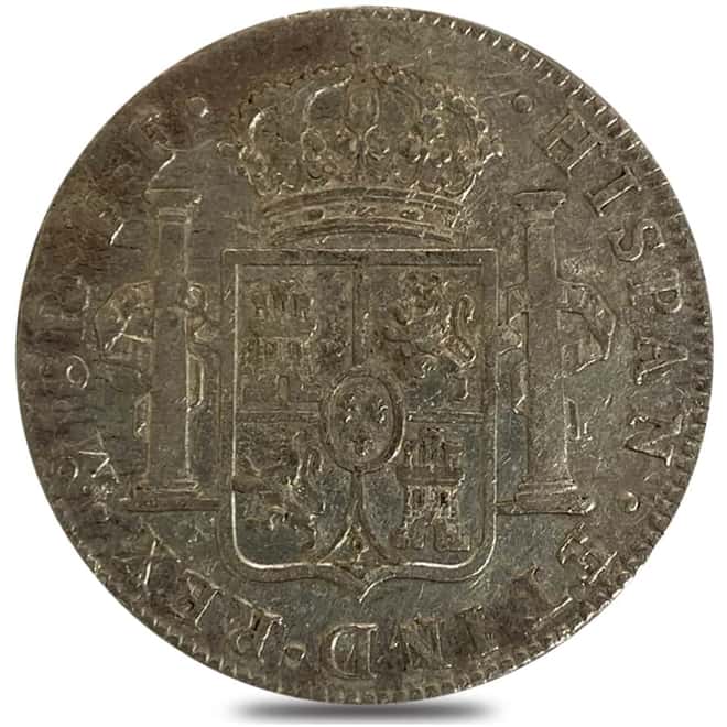 Mexico Spanish Colony 8 Reales Charles III Silver Coin ASW .7858 oz Circ (1773 - 1784, Random Year)