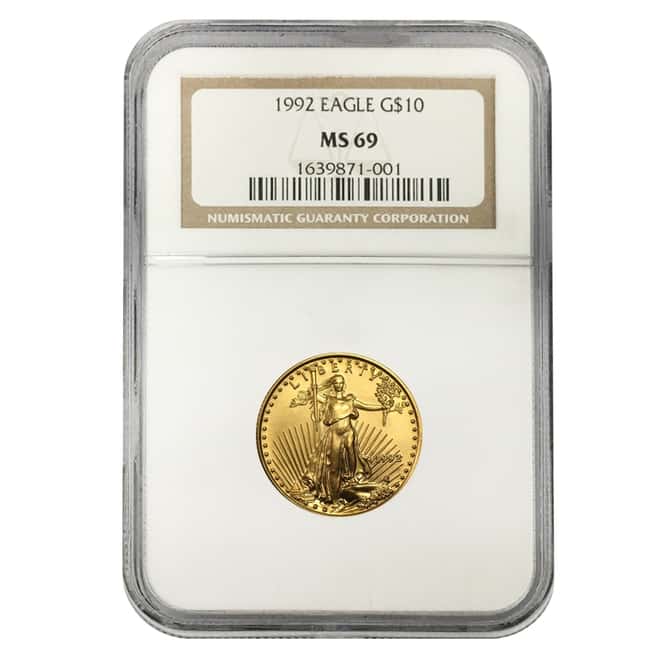 1992 1/4 oz $10 Gold American Eagle NGC MS 69