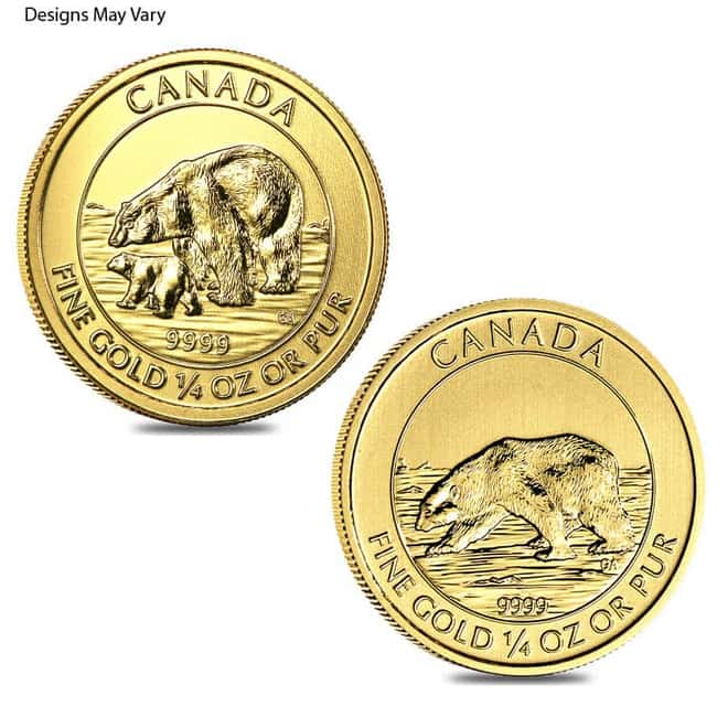 1/4 oz Canadian Polar Bear Gold Coin BU (Random Year)