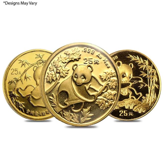 Chinese 1/4 oz Gold Panda Proof/Unc Sealed (Random Year)