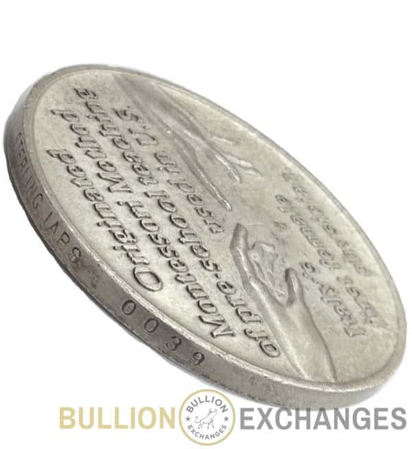 1870-1952 Maria Montessori 1.04 oz Sterling Silver .925 High Relief Medal