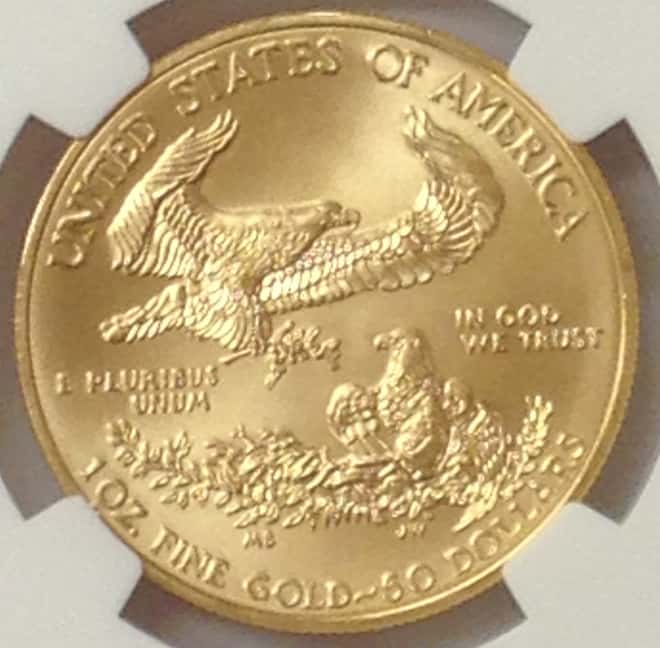 2011 1 oz $50 Gold American Eagle NGC MS 70 - 25th Anniversary