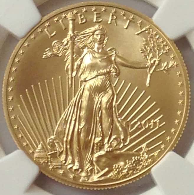 2011 1 oz $50 Gold American Eagle NGC MS 70 - 25th Anniversary