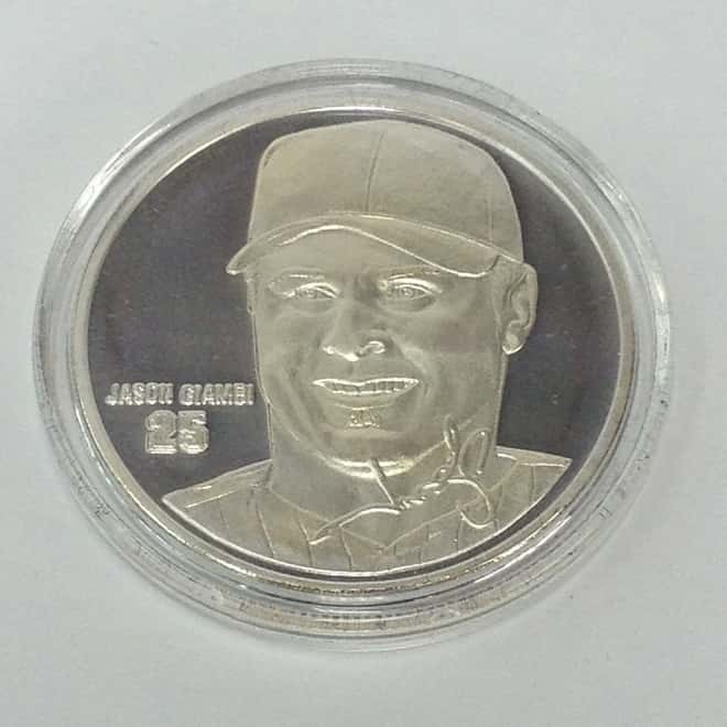 Jason Giambi 1 oz .999 Fine Silver Limited Edition Commemorative Medallion W/ Box & COA