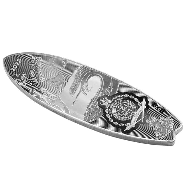 2023 Niue 1 oz Drew Brophy The Enforcer Surfboard Silver Coin