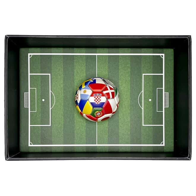 2022 Chad 30 Gram Silver Country Flags Soccer Ball Spherical Coin .999 Fine (w/Box)