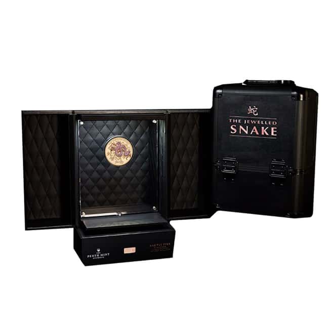 2023 10 oz Proof Gold Jewelled Snake Coin Perth Mint (w/Diamonds)