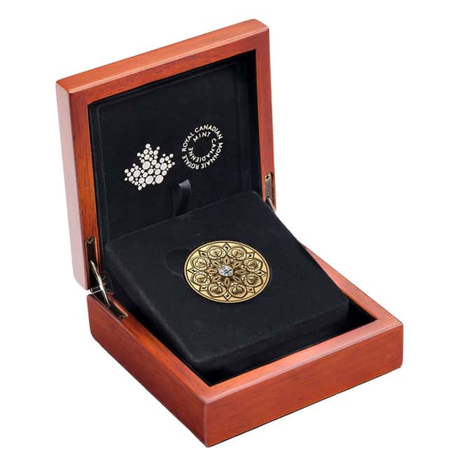 2023 Canada 1 oz Proof Gold De Beers Ideal Heart Diamond Coin